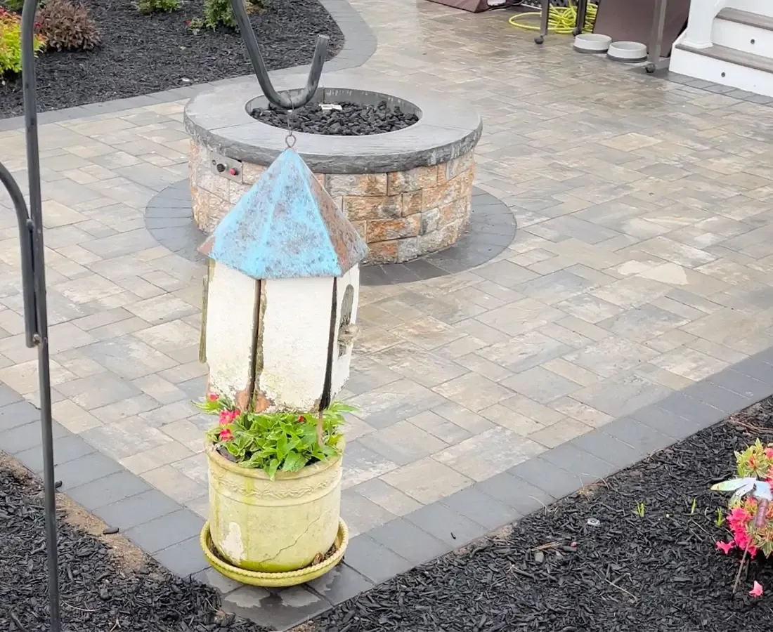 outdoor fireplace