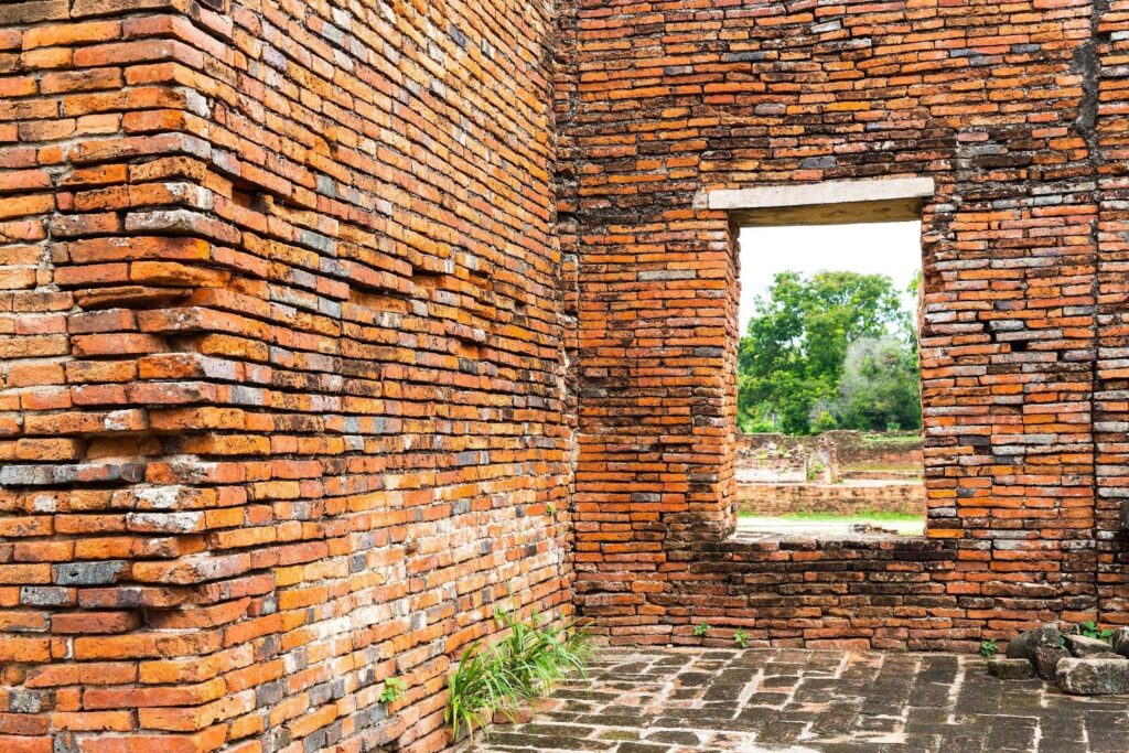 beautiful ancient historical architecture of Ayutthaya in Thailand